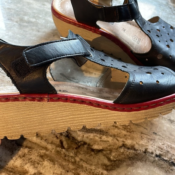 Black leather Remonte sandals - Picture 4 of 4